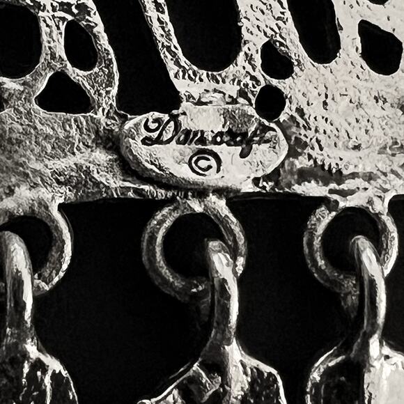 Danecraft Teacher Brooch Dangle Charms Kids Students Silver Tone Vintage Pin - Picture 5 of 6